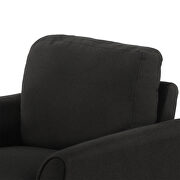 Black soft linen fabric armrest chair by La Spezia additional picture 7