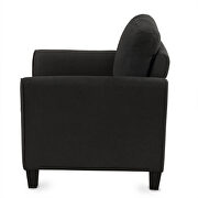 Black soft linen fabric armrest chair by La Spezia additional picture 8