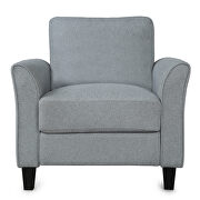 Gray soft linen fabric armrest chair by La Spezia additional picture 6