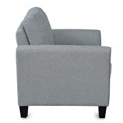 Gray soft linen fabric armrest chair by La Spezia additional picture 8