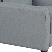 Gray soft linen fabric armrest chair by La Spezia additional picture 9
