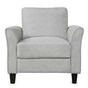 Light gray soft linen fabric armrest chair by La Spezia additional picture 6