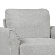 Light gray soft linen fabric armrest chair by La Spezia additional picture 7