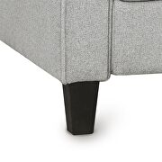 Light gray soft linen fabric armrest chair by La Spezia additional picture 9