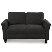 Black fabric loveseat sofa by La Spezia additional picture 7