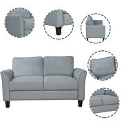 Gray fabric loveseat sofa by La Spezia additional picture 2
