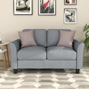Gray fabric loveseat sofa by La Spezia additional picture 5
