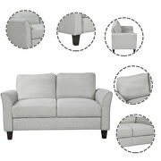 Light gray fabric loveseat sofa by La Spezia additional picture 3