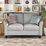 Light gray fabric loveseat sofa by La Spezia additional picture 7