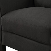 3-seat black linen fabric sofa by La Spezia additional picture 8