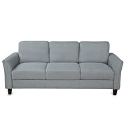 3-seat gray linen fabric sofa by La Spezia additional picture 6