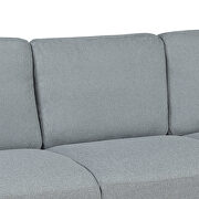 3-seat gray linen fabric sofa by La Spezia additional picture 9