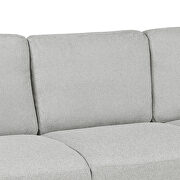 3-seat gray linen fabric sofa additional photo 2 of 9