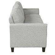 3-seat gray linen fabric sofa additional photo 5 of 9
