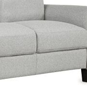 3-seat gray linen fabric sofa by La Spezia additional picture 7