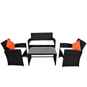 All-weather rattan 4 pieces outdoor patio black set by La Spezia additional picture 14