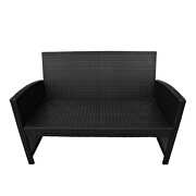 All-weather rattan 4 pieces outdoor patio black set additional photo 3 of 13