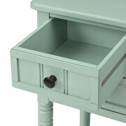 Retro blue narrow console table, slim sofa table with three storage drawers by La Spezia additional picture 3