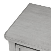 Gray wash narrow console table, slim sofa table with three storage drawers by La Spezia additional picture 4