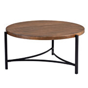 Brown wood top round coffee table industrial style by La Spezia additional picture 11