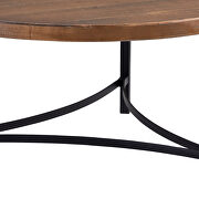 Brown wood top round coffee table industrial style by La Spezia additional picture 9