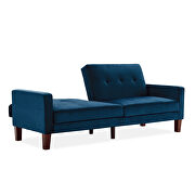 Sofa bed blue velvet fabric upholstery living room sofa by La Spezia additional picture 3