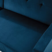 Sofa bed blue velvet fabric upholstery living room sofa additional photo 5 of 13