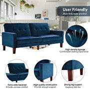 Sofa bed blue velvet fabric upholstery living room sofa by La Spezia additional picture 9