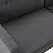 Sofa bed gray linen fabric upholstery living room sofa by La Spezia additional picture 14
