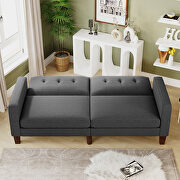 Sofa bed gray linen fabric upholstery living room sofa by La Spezia additional picture 15