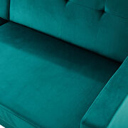 Sofa bed teal velvet fabric upholstery living room sofa by La Spezia additional picture 11