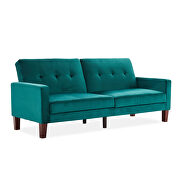 Sofa bed teal velvet fabric upholstery living room sofa by La Spezia additional picture 3