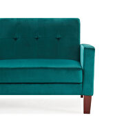 Sofa bed teal velvet fabric upholstery living room sofa by La Spezia additional picture 6