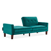 Sofa bed teal velvet fabric upholstery living room sofa by La Spezia additional picture 7