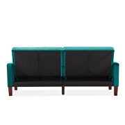 Sofa bed teal velvet fabric upholstery living room sofa by La Spezia additional picture 9