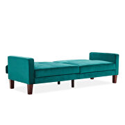 Sofa bed teal velvet fabric upholstery living room sofa by La Spezia additional picture 10