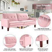 Sofa bed pink velvet fabric upholstery living room sofa by La Spezia additional picture 12