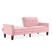 Sofa bed pink velvet fabric upholstery living room sofa by La Spezia additional picture 14