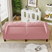 Sofa bed pink velvet fabric upholstery living room sofa by La Spezia additional picture 16