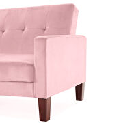 Sofa bed pink velvet fabric upholstery living room sofa by La Spezia additional picture 6