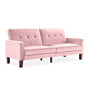 Sofa bed pink velvet fabric upholstery living room sofa by La Spezia additional picture 9
