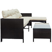 U-style 3 pcs outdoor rattan furniture sofa set with cushions by La Spezia additional picture 9