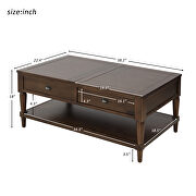U_style brown wood  lift top coffee table by La Spezia additional picture 13