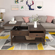 U_style brown wood  lift top coffee table by La Spezia additional picture 14