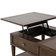 U_style brown wood  lift top coffee table by La Spezia additional picture 3