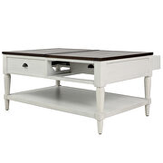 U_style white and brown wood lift top coffee table by La Spezia additional picture 8