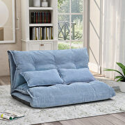 Adjustable foldable modern leisure sofa bed video gaming sofa with two pillows additional photo 3 of 9