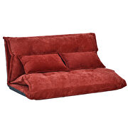 Adjustable foldable modern leisure sofa bed video gaming sofa with two pillows additional photo 3 of 14