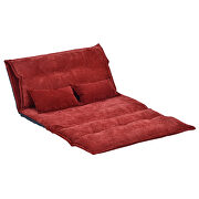 Adjustable foldable modern leisure sofa bed video gaming sofa with two pillows additional photo 4 of 14