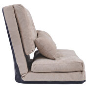 Beige suede sofa bed adjustable folding futon sofa by La Spezia additional picture 2